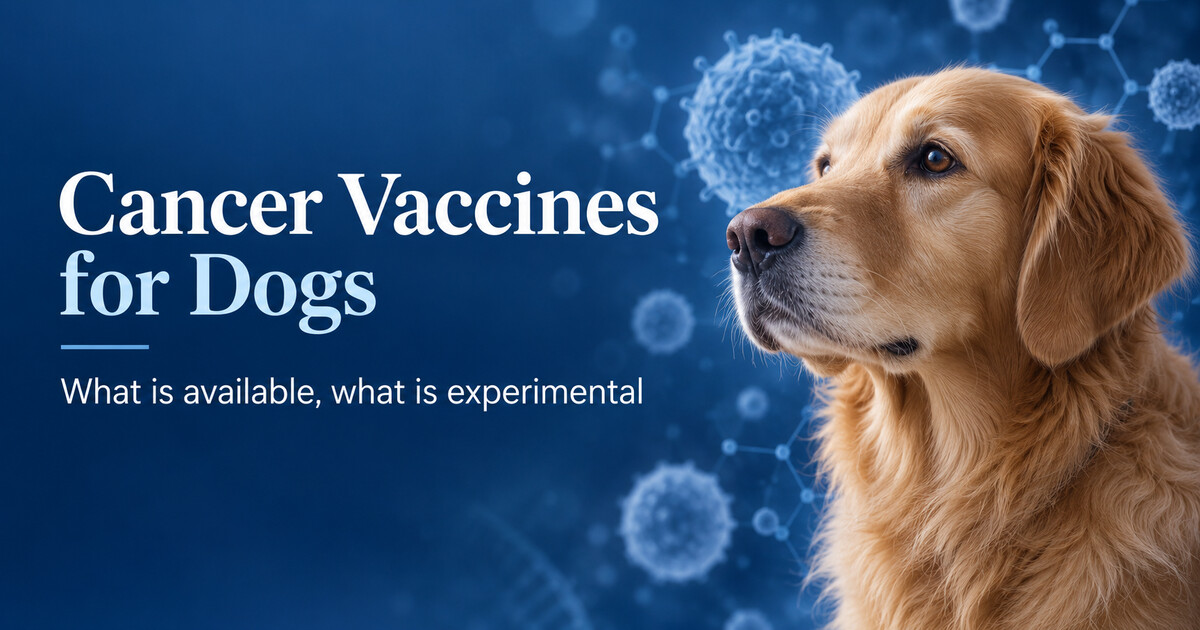 Illustration for an article about canine cancer vaccines