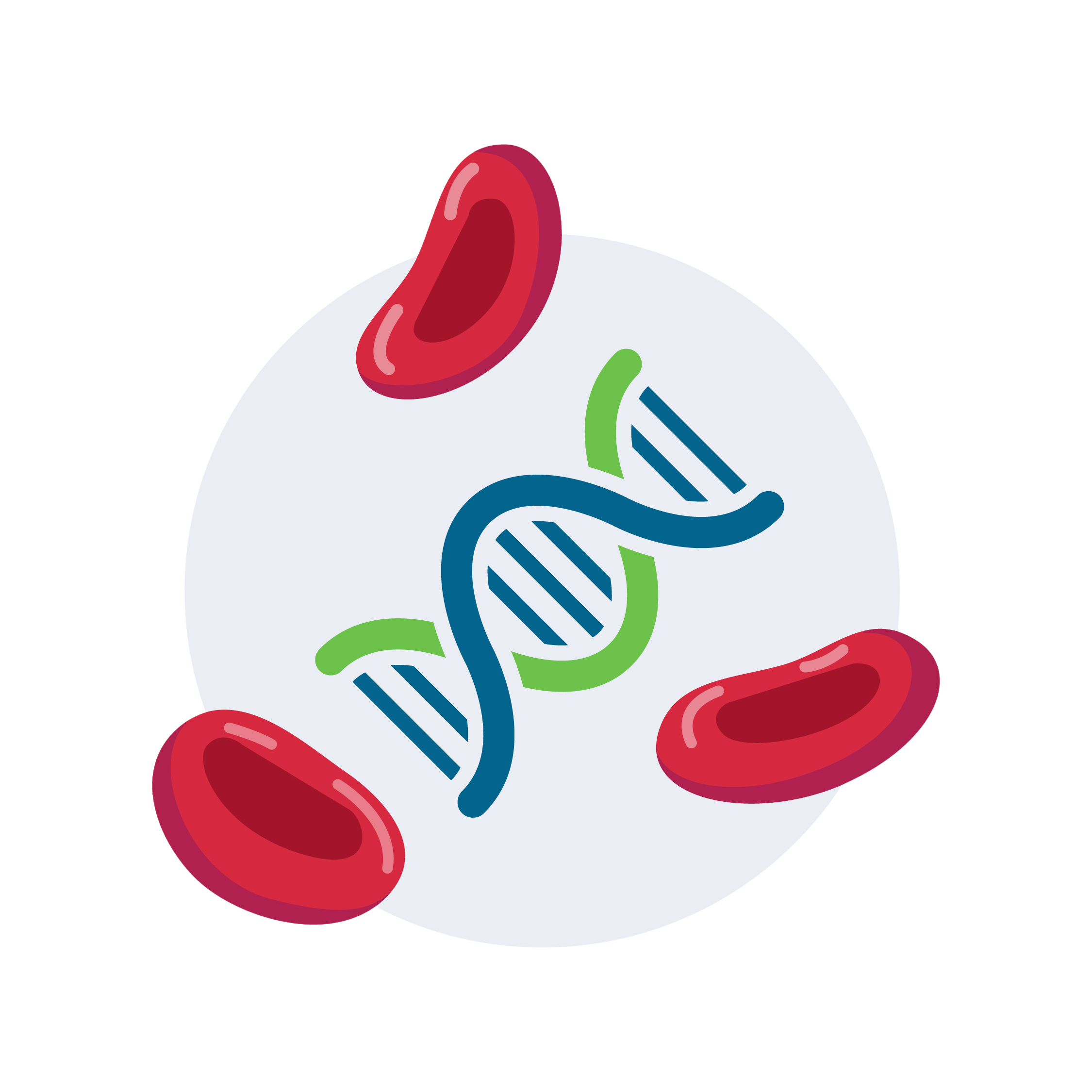 CanCan illustration of DNA fragments and blood cells